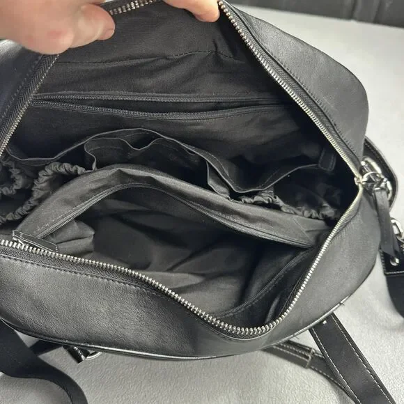 Coach Addison Tote Black Leather Diaper Bag Satchel Shoulder Crossbody F18374 - Picture 13 of 15